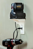 Wall Outlet Shelf Power Perch, White/Black/Almond