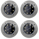 Solar Powered LED Disk Light (4-Pack)